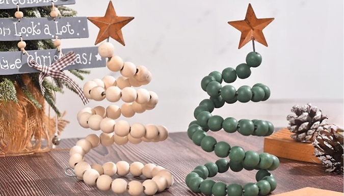 Set of 3 Beaded Christmas Tree Ornaments