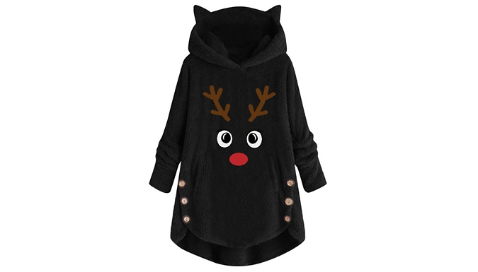 Cat Ear Hooded Reindeer Snuggie - 5 Colours & 6 Sizes