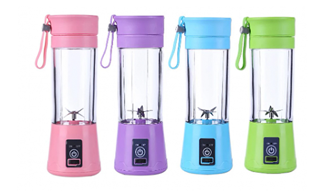 6-Blade Mini USB Recharging Portable Electric Juicing Cup - 4 Colours