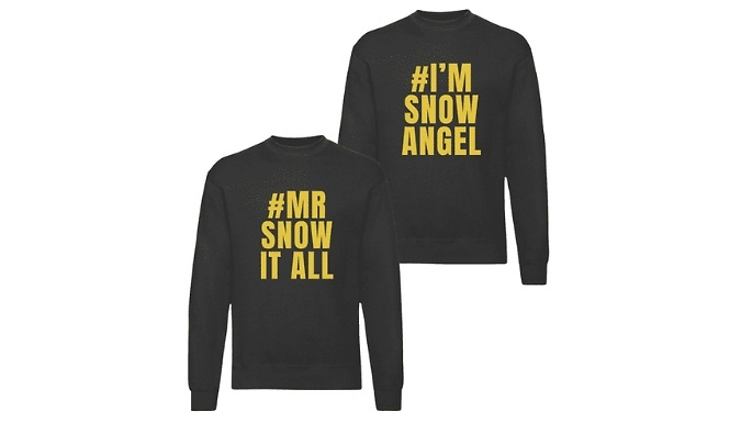 Snow At All & I'm Snow Angel Christmas Sweatshirt - 6 Colours & 8 Sizes