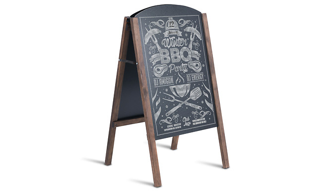 Foldable Free-Standing Pine Frame Blackboard