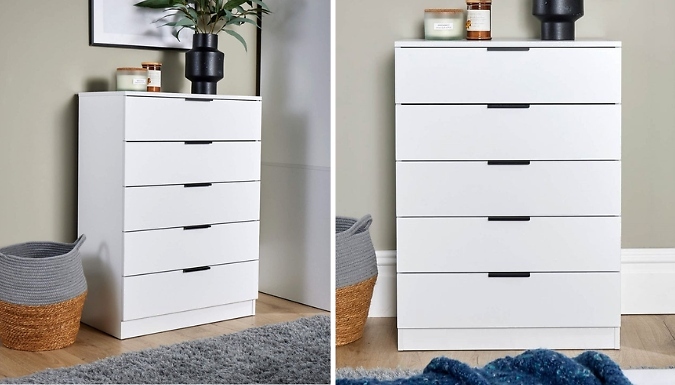 Phoenix Chest of 5 Drawers - 3 Colours