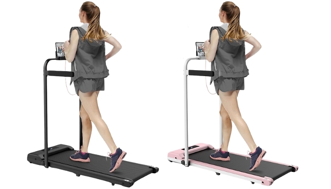 Folding Treadmill with Side Handrails - 2 Colours