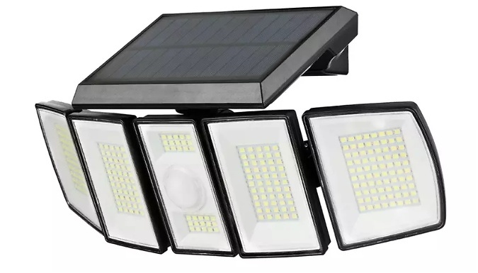 Solar-Powered 300-LED Wall-Mounted Security Lights