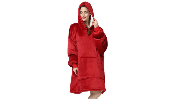 Extra Thick Oversized Plush Hoodie Blanket  - 9 Colours