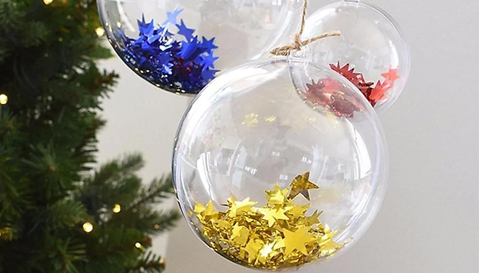 5 or 10-Pack DIY Christmas Party Baubles - 2 Sizes