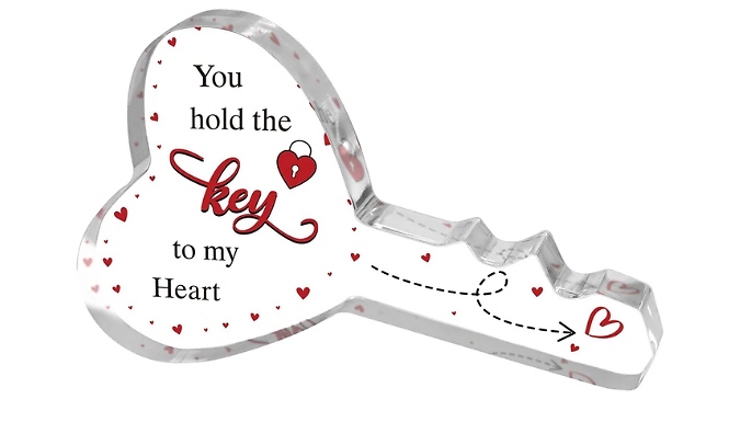 'Key To My Heart' Acrylic Ornament