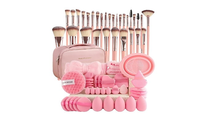 67-Piece Makeup Bag and Beauty Tool Set - 3 Colours