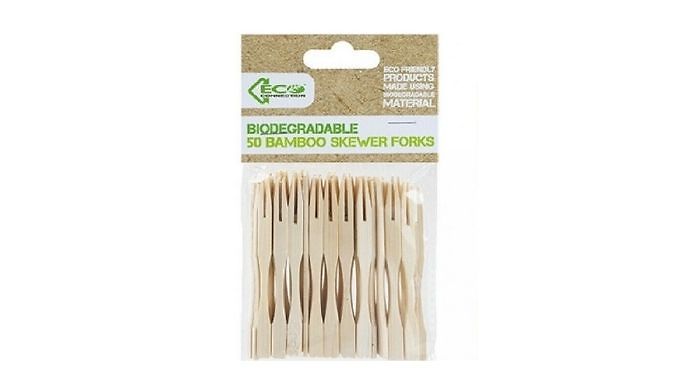 50-Pack Bamboo Barbecue Forks