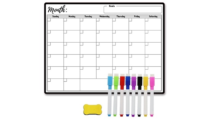 Magnetic Removable Monthly Calendar