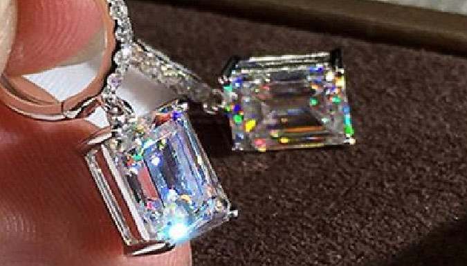 Clear Gemstone Style Crystal Hoop Earrings