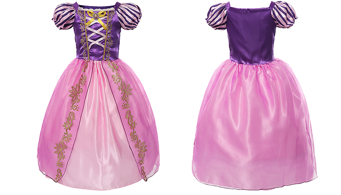 Kids’ Princess Fancy Dress Costume – 3 Colours & 6 Sizes Deal Price £9.99