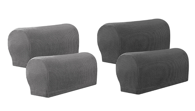 Set of 2 Fleece Sofa Armrest Covers - 2 Colours