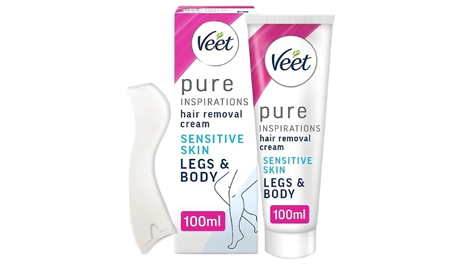 Veet Pure Inspirations Hair Removal Cream - Sensitive Skin Legs & Body!