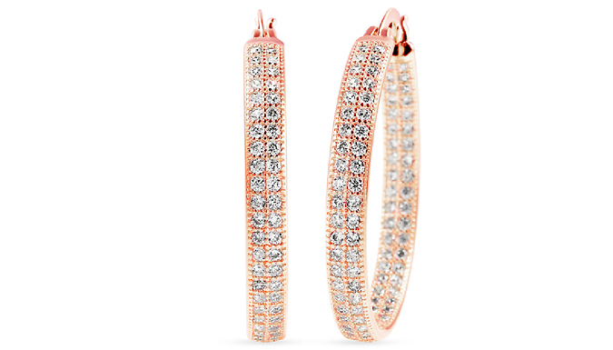 Gold Finish Hoop Earrings Collection - 5 Designs at Go Groopie