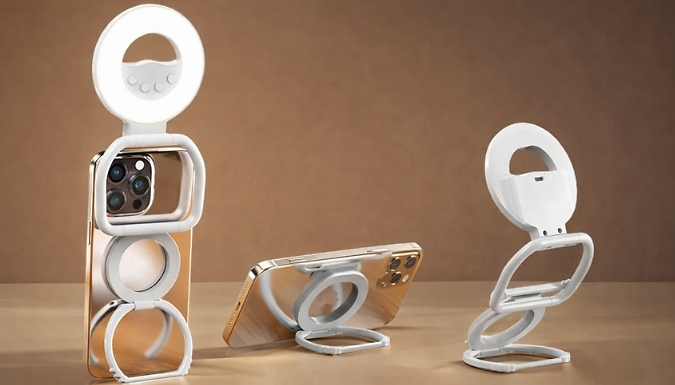 Multi-Functional Magnetic Phone Ring Light & Stand - 2 Colours