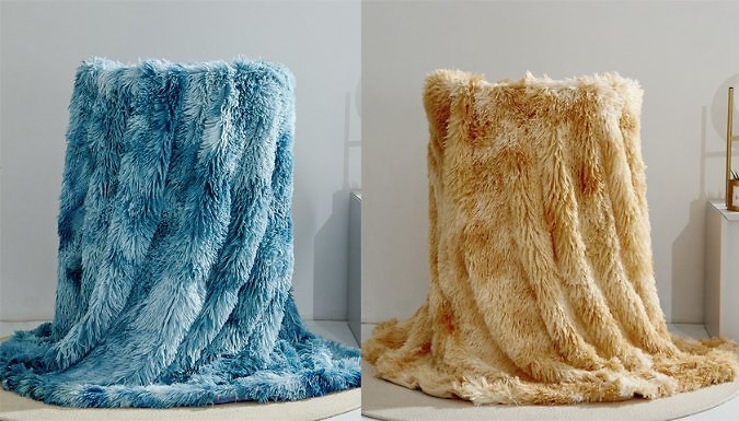 Mink Plush Tie-Dye Blanket - 6 Colours, 4 Sizes