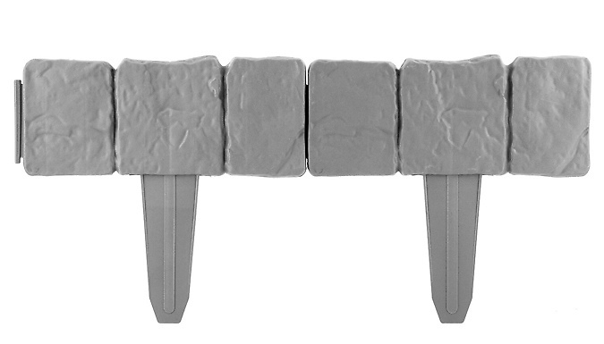 Grey Cobbled Stone Effect Garden Edging - Up to 80-Pieces