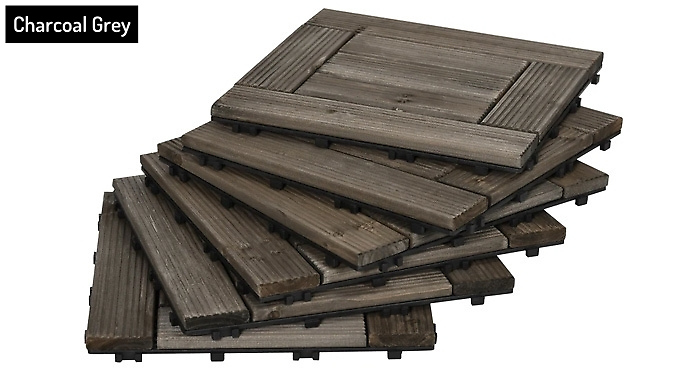 Outsunny 27-Piece Easy Installation Decking Tiles