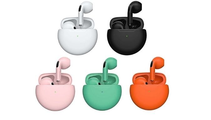 1, 2 or 3 Pro 6 Wireless Earbuds and Charging Case - 6 Colours