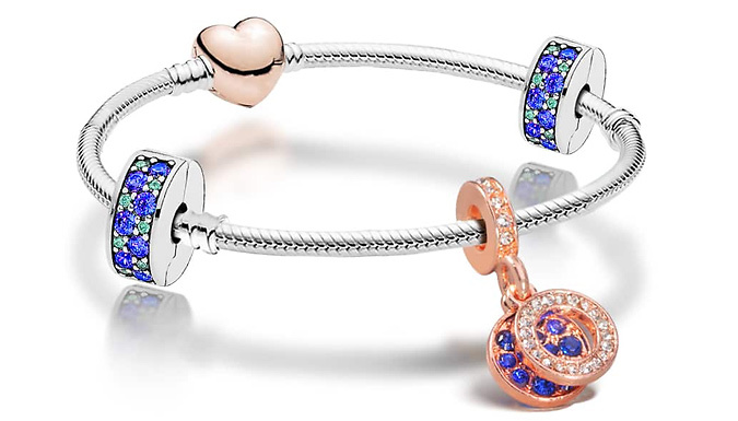 Dangle Charm Snake Chain Bracelet - 5 Designs