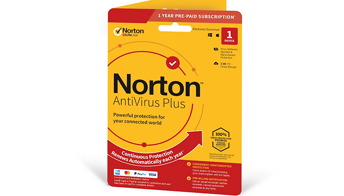NORTON AntiVirus Plus 2022  - 1 Year Subscription For 1 Device