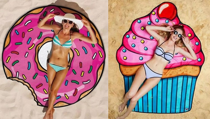 Novelty Food Shape Beach Towel - 8 Designs