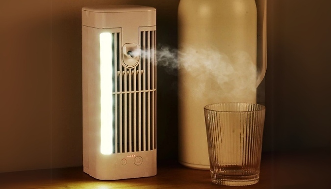 Mini Portable Air Cooling Fan with Night Light