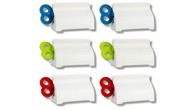 3, 6 or 10-Pack of Toothpaste Tube Squeezers - 3 Colours