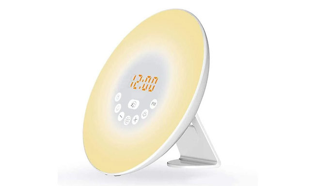 LED Sunrise Sunset Touch Sensing Digital Alarm Clock
