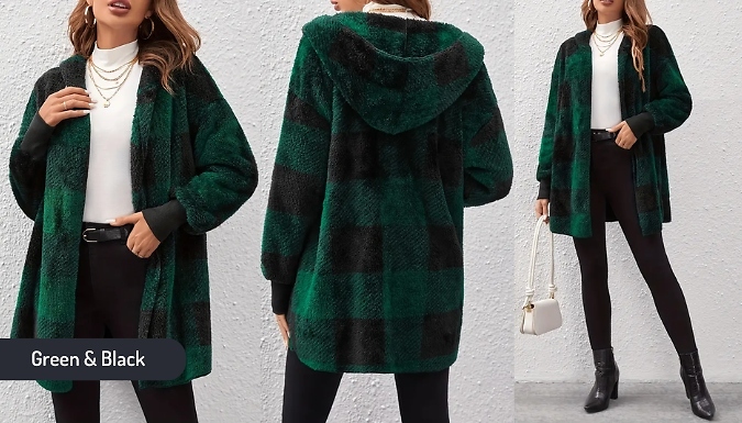 Cosy Plaid Hooded Jacket