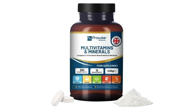 All Round Health Boosting Multivitamins & Mineral Tablets - Years Supply!