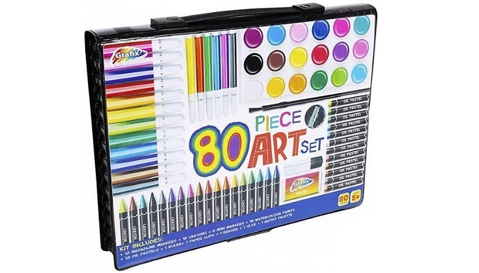 Grafix 80-Piece Art Set and Case