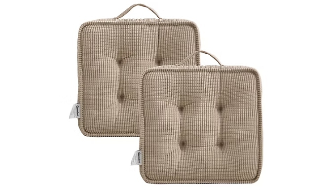 Set of 2 or 4 Chair Cushions - 5 Colours