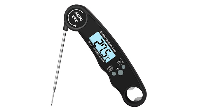 Digital Food Thermometer with Temperature Alarm - 2 Colours