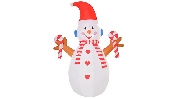 HOMCOM 2.4M LED Christmas Inflatable Snowman