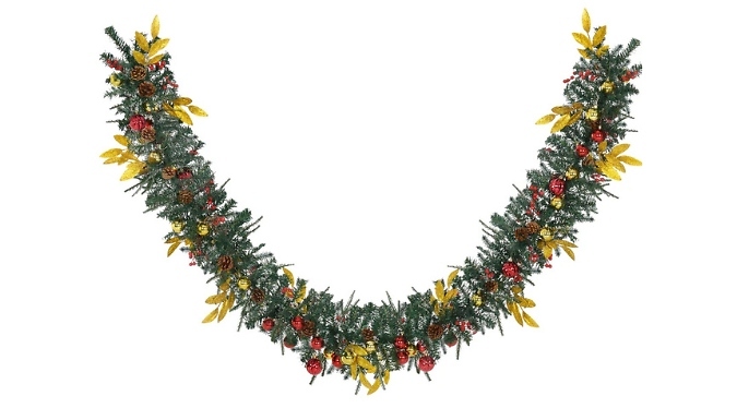 HOMCOM 2.7M Artificial Christmas Garland