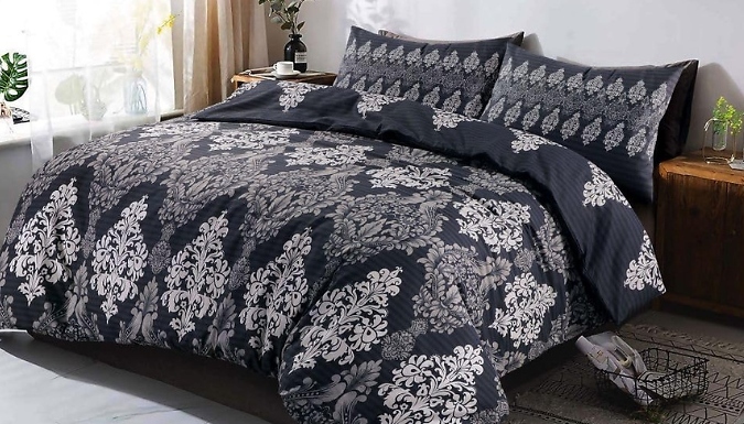 Tanya Floral Printed Reversible Duvet Set - 2 Colours & 4 Sizes