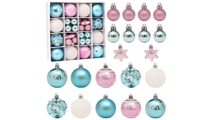 44-Piece Christmas Tree Baubles - 8 Options