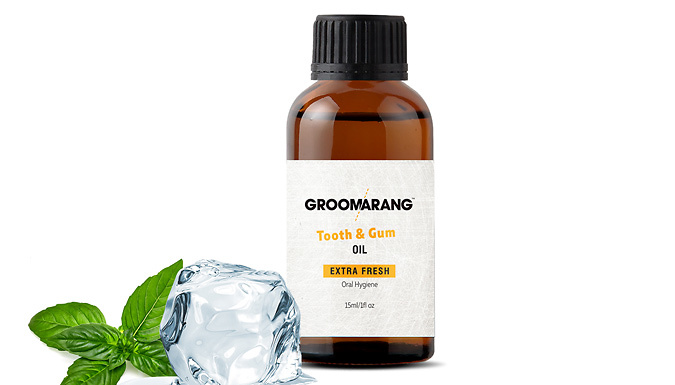 Groomarang Tooth & Gum Treatment Oil with Tongue Scraper - 15ml or 30ml