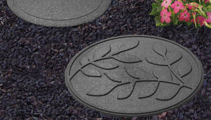Recycled Reversible Garden Stepping Stones - 3 Designs & 2 Colours