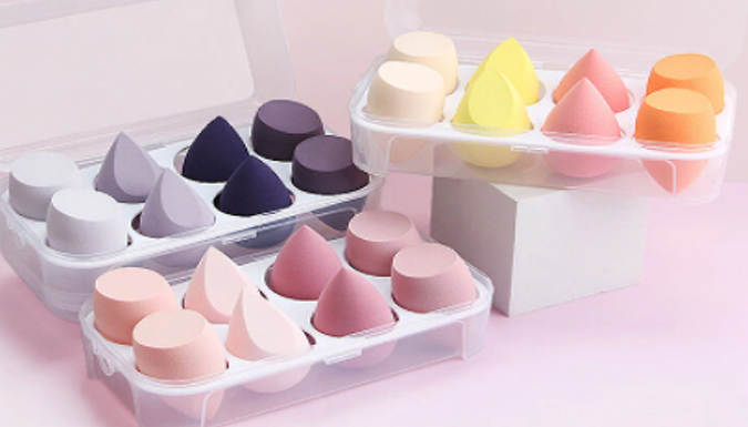 8-Pack of Beauty Makeup Blender Eggs - 3 Styles