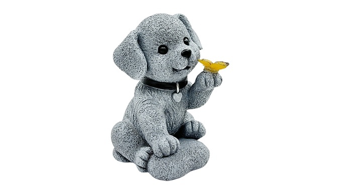 Puppy-Shaped Solar-Powered Garden Light
