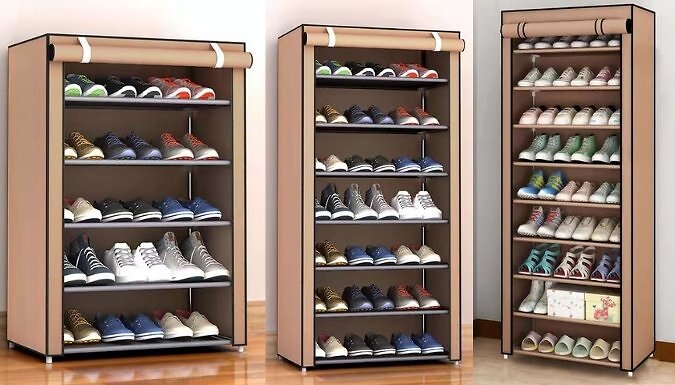 Multi-Tier Dustproof Shoe Cabinet - 4 Colours, 3 Sizes