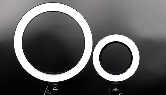 6-Piece Dimmable LED Selfie Ring Light Set - Snap the Perfect Selfie!