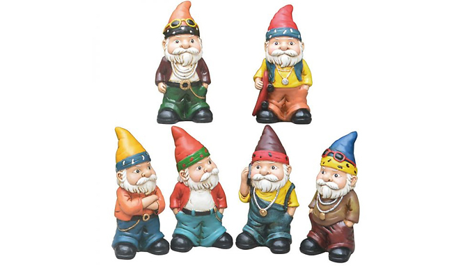 Hip-Hop Garden Gnome Gang Ornaments - 6 Designs