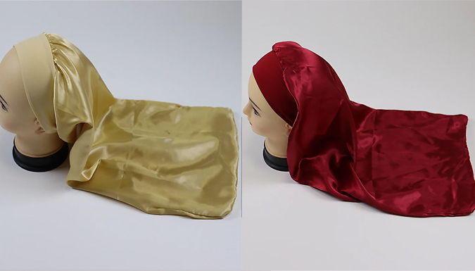 1 or 2 Long Satin Sleep Cap Bonnet - 6 Colours