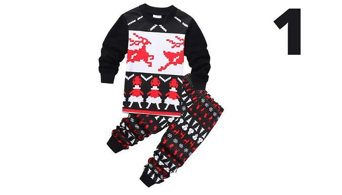 Kids Christmas Long-Sleeve Pyjamas - 9 Options, 6 Sizes