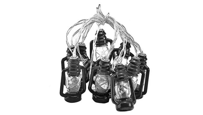 LED Retro Oil Lamp Garden String Lights - 2 Power Options, 4 Sizes!