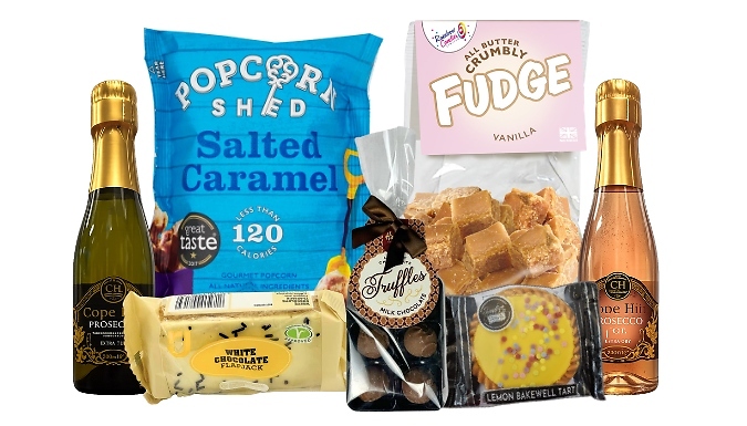 Sweet Treats & Mixed Prosecco Gift Box - 7 Items!